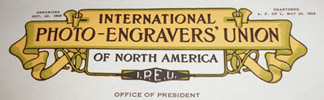 I.P.E.U. International Photo-Engravers Union logo